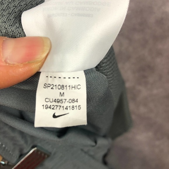 Nike Dri Fit Pants Mens Medium Woven Training Activewear Gray Straight Leg - Picture 9 of 12